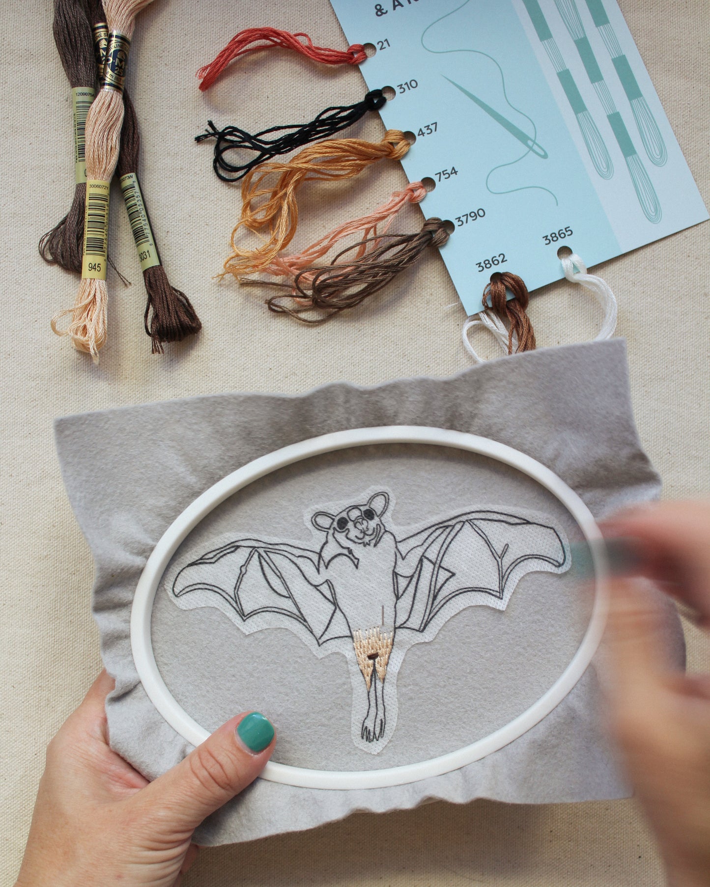 Dwarf Bat Patch Embroidery Kit