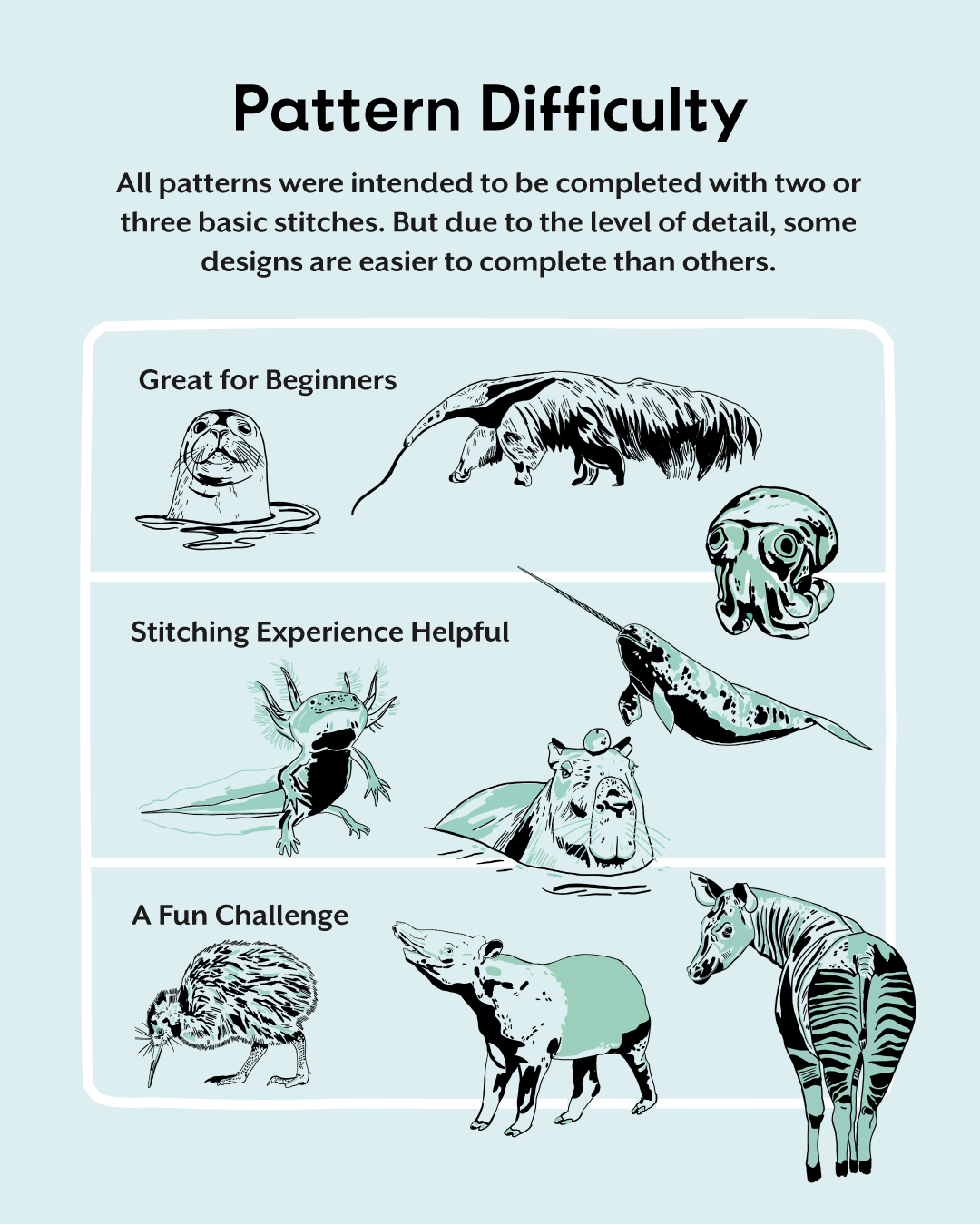 Make Your Own Menagerie: 4 DIY Stick-On Embroidery Patterns
