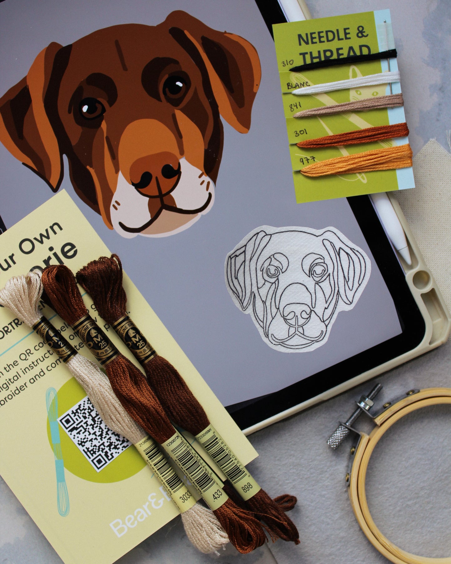 DIY Custom Pet Portrait Patch Kit