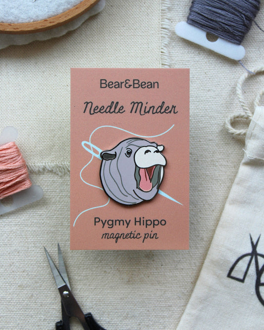 Pygmy Hippo Magnetic Needle Minder Pin