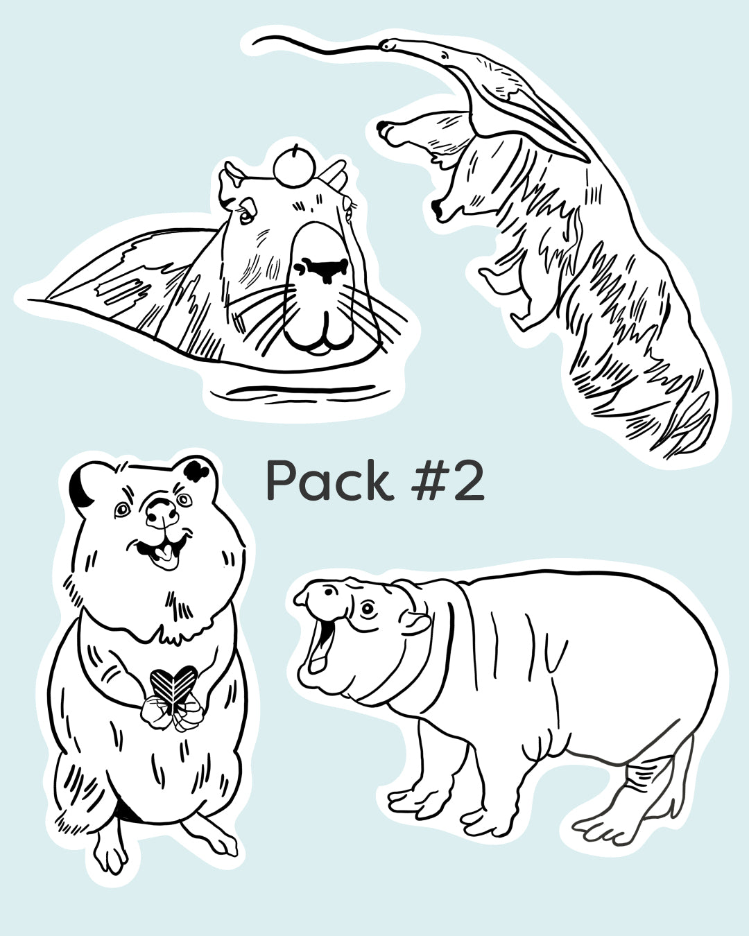 Wild Animal Stick-and-Stitch Pattern Pack