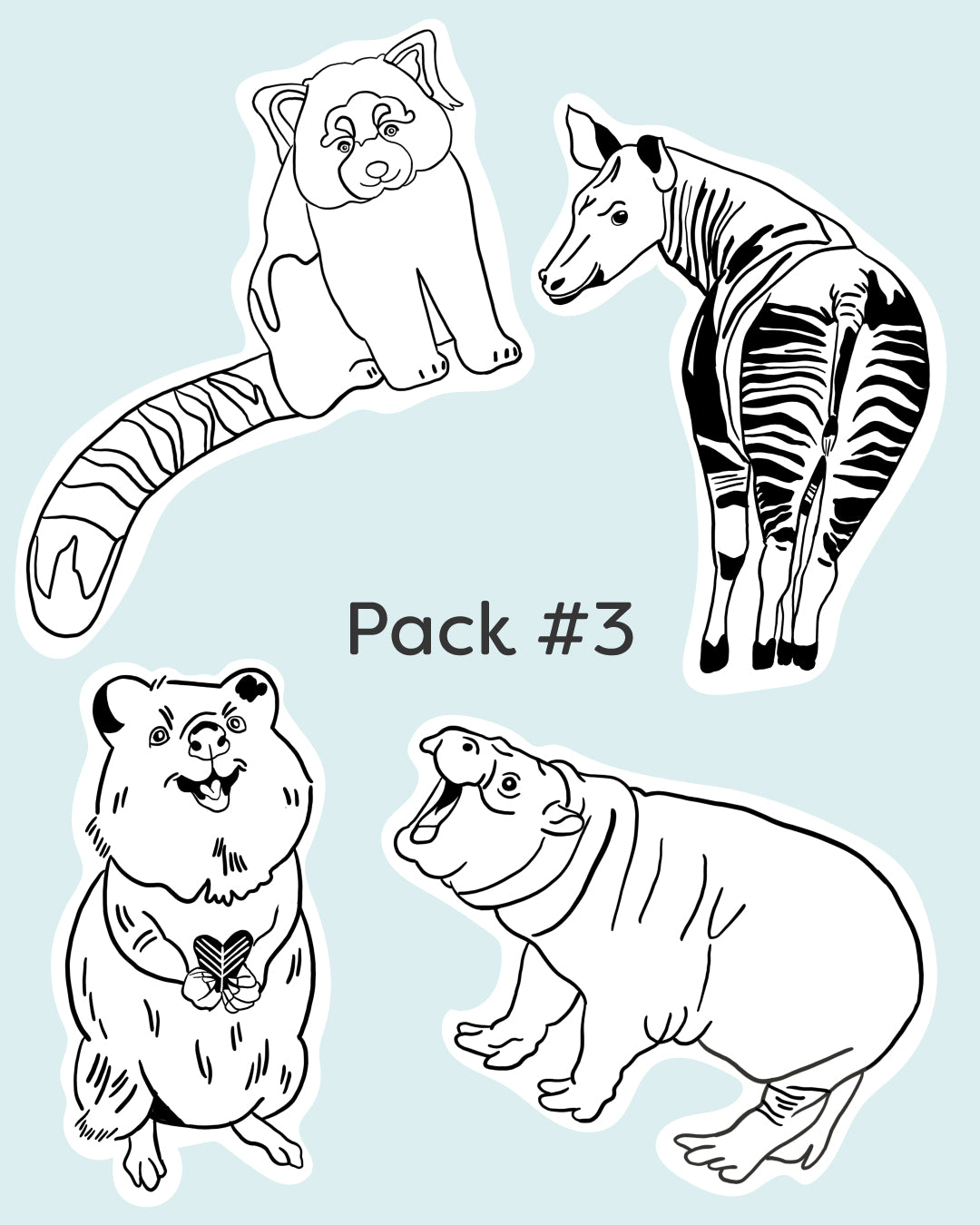 Wild Animal Stick-and-Stitch Pattern Pack