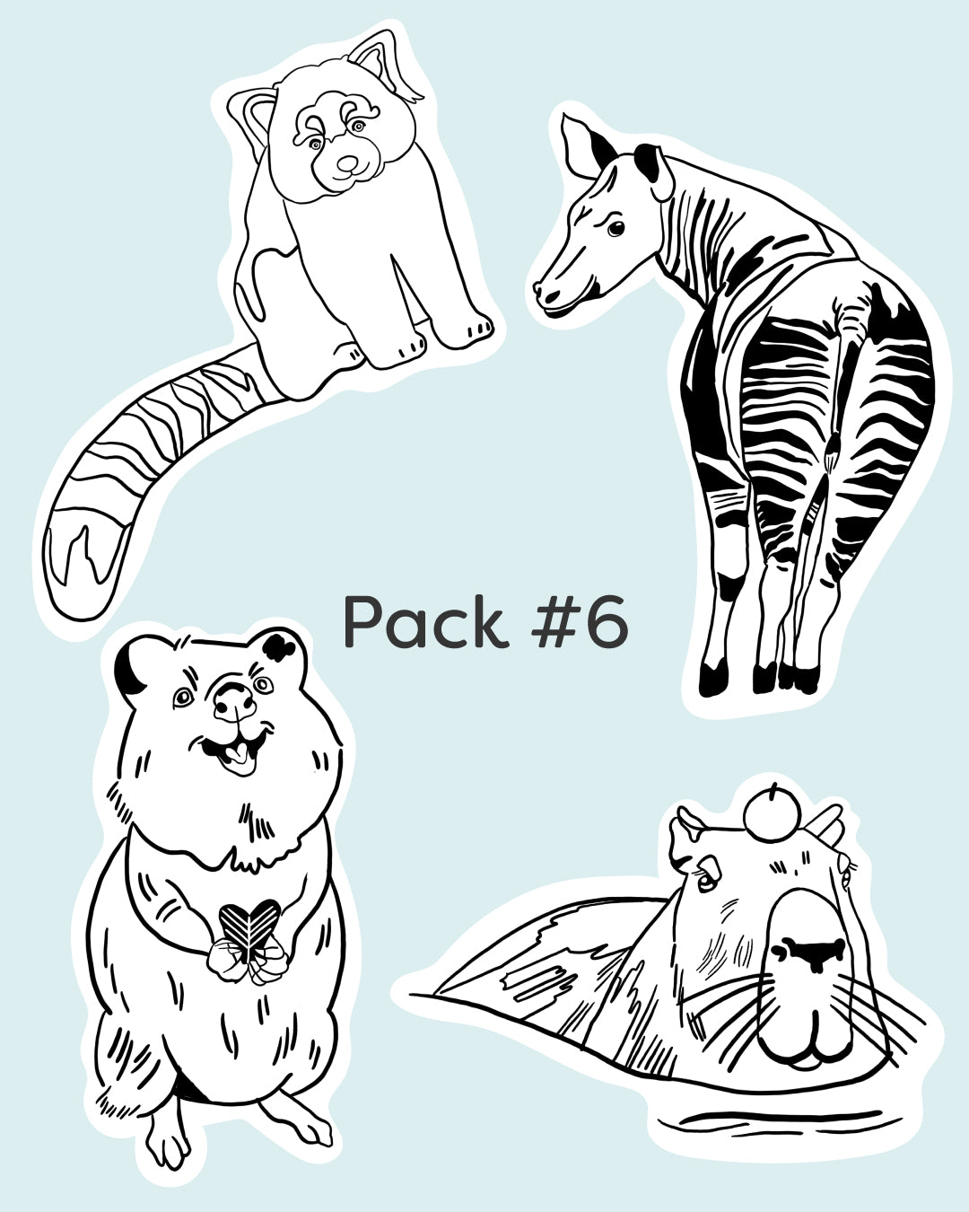 Wild Animal Stick-and-Stitch Pattern Pack