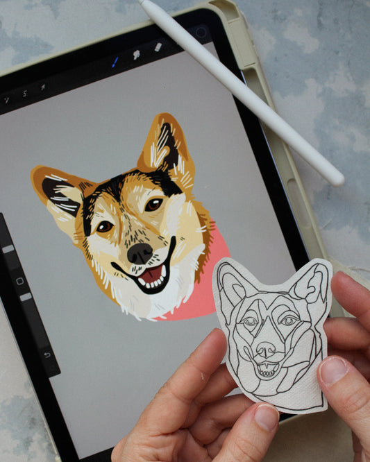 DIY Custom Pet Portrait Patch Kit
